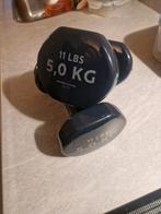 2x 5KG gewichten, Ophalen of Verzenden, Zo goed als nieuw, Buik, Dumbbell
