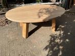 Eiken onbehandeld, Huis en Inrichting, Tafels | Salontafels, 100 tot 150 cm, Ophalen of Verzenden, Zo goed als nieuw, 75 cm of meer