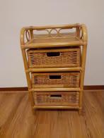 Rotan ladekastje, Huis en Inrichting, Kasten | Ladekasten, Minder dan 50 cm, Ophalen of Verzenden, Zo goed als nieuw, 3 of 4 laden