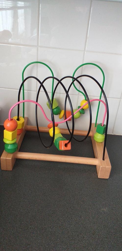 Grote kralen spiraal, Kinderen en Baby's, Speelgoed | Houten speelgoed, Zo goed als nieuw, Overige typen, Ophalen of Verzenden