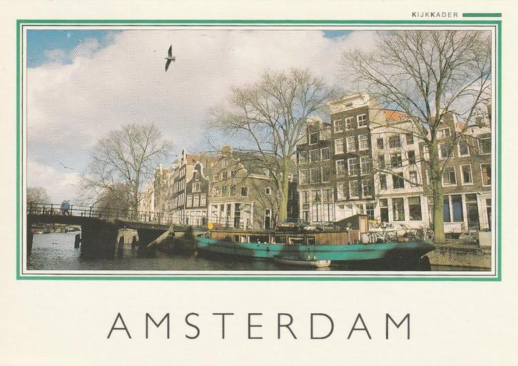 AMSTERDAM Gracht, Verzamelen, Ansichtkaarten | Nederland, Gelopen, Noord-Holland, 1980 tot heden, Verzenden