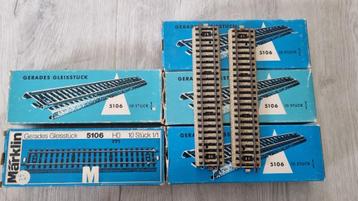 50 X Marklin M 5106 rechte rails in OVP  beschikbaar voor biedingen