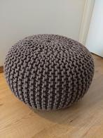 Grijs gehaakte knitted poef, Ophalen, Rond, Zo goed als nieuw, Landelijk, Modern