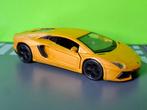 Welly - Lamborghini Aventador [geel] 1/40, Ophalen of Verzenden, Gebruikt, Auto