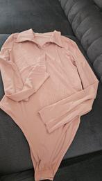 Roze Rib Bodysuit met Lange Mouwen - Maat S, Kleding | Dames, Ophalen of Verzenden, Zo goed als nieuw, Roze, Maat 36 (S)