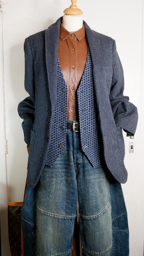 Zara Man Blazer / Colbert - Blauw/Grijs Gemêleerd, Kleding | Dames, Jasjes, Kostuums en Pakken, Zo goed als nieuw, Jasje, Maat 38/40 (M)