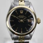Rolex Lady Datejust - 6916 - Zwarte Wijzerplaat, Gebruikt, Rolex, Polshorloge, Ophalen of Verzenden