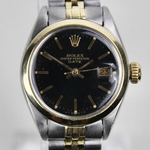 Rolex Lady Datejust - 6916 - Zwarte Wijzerplaat, Sieraden, Tassen en Uiterlijk, Horloges | Dames, Gebruikt, Polshorloge, Rolex