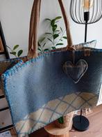 Nieuwe vintage wollen dekentas - licht blauw (horizontaal), Sieraden, Tassen en Uiterlijk, Tassen | Damestassen, Nieuw, Blauw