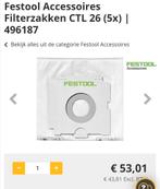 Festool Filterzakken CTL 26 (5x), Doe-het-zelf en Verbouw, Ophalen, Nieuw