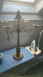 Mooie goudkleurige kandelaar verstelbaar, Overige kleuren, 50 tot 75 cm, Ophalen of Verzenden, Zo goed als nieuw