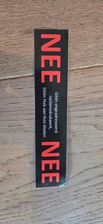 Nee-Nee Sticker - Geen Ongewenste Reclame, Ophalen of Verzenden, Nieuw