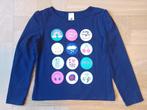 Donkerblauw shirt lange mouw maat 134, Gebruikt, C&A, Meisje, Ophalen of Verzenden