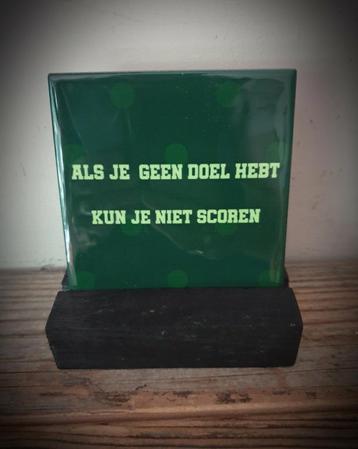 Tekst tegel "Geen doel" teksttegel met spreuk beschikbaar voor biedingen