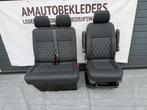 Stoel +Bank met zwart leder ruitmotief Transporter T5. T6, Ophalen, Nieuw, Volkswagen