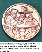 uniek mooie verzamelaars penning, herslag 14e eeuw, Zweden, Ophalen of Verzenden, Overige materialen, Buitenland