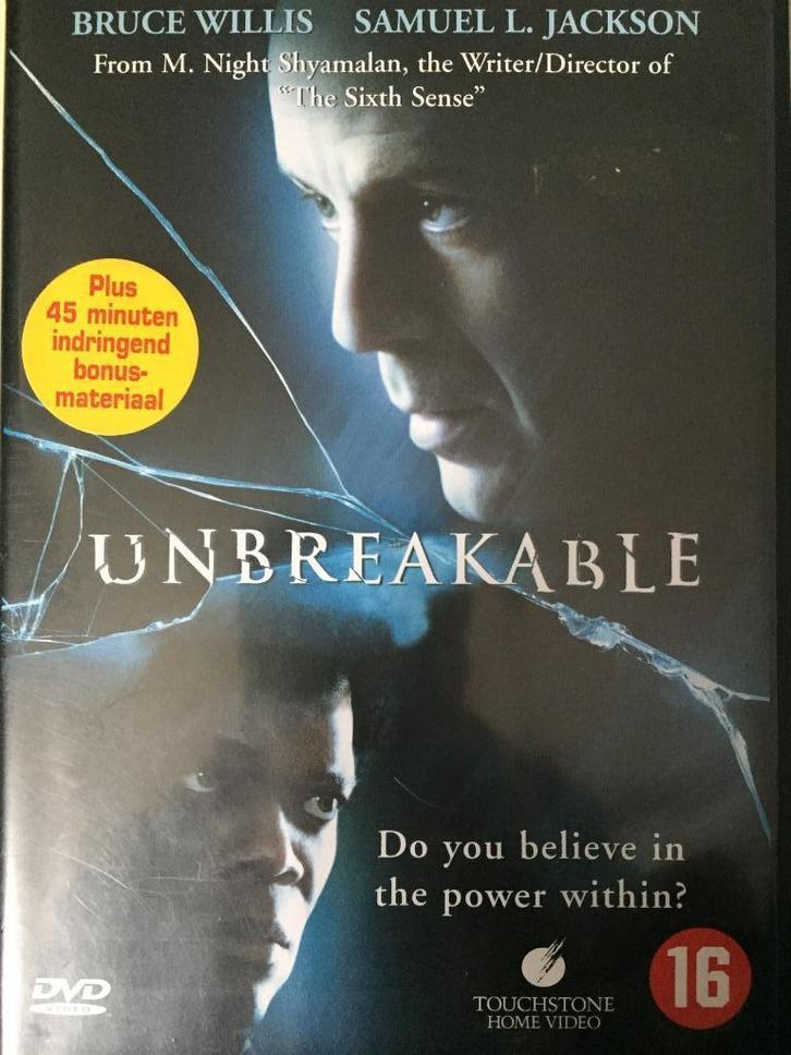 Unbreakable, Cd's en Dvd's, Dvd's | Thrillers en Misdaad, Zo goed als nieuw, Bovennatuurlijke thriller, Vanaf 16 jaar, Ophalen of Verzenden