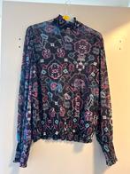 Zwarte top met print shoeby, Kleding | Dames, Ophalen of Verzenden, Zo goed als nieuw, Maat 42/44 (L), Zwart