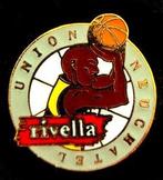 Rivella- Union Neuchatel basketbal pin, Verzenden, Nieuw, Sport, Speldje of Pin