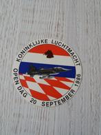 sticker Koninklijke Luchtmacht open dag 20 september 1986, Ophalen of Verzenden, Zo goed als nieuw, Overige typen