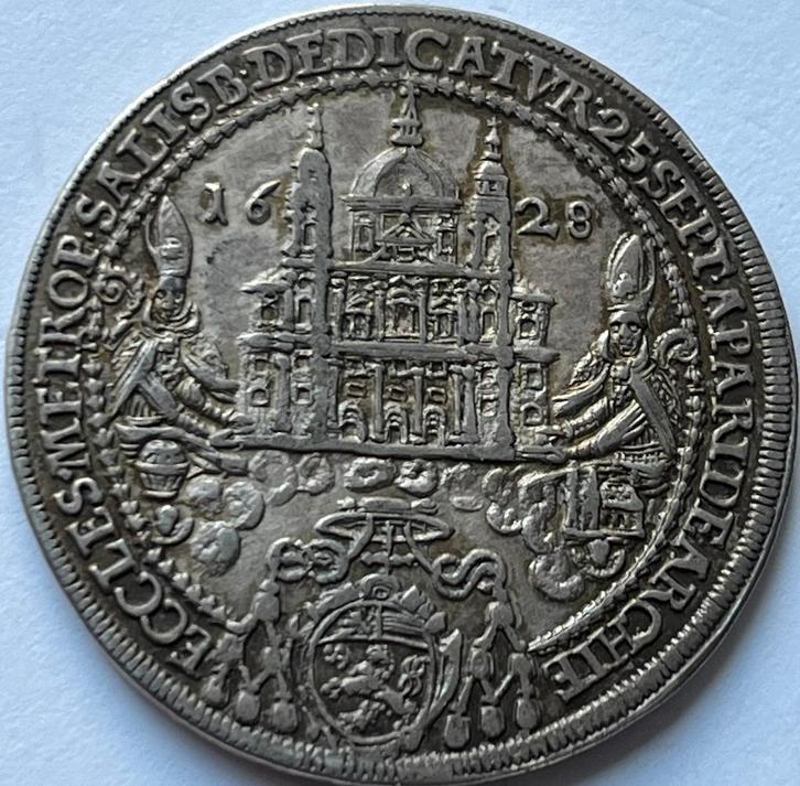 Salzburg zeldzame en nette halve thaler 1628, Postzegels en Munten, Munten | Europa | Niet-Euromunten, Losse munt, Oostenrijk