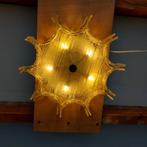 Vintage ijsglas plafondlamp Kaiser Leuchten, Ophalen, Gebruikt, Glas, Onbekend