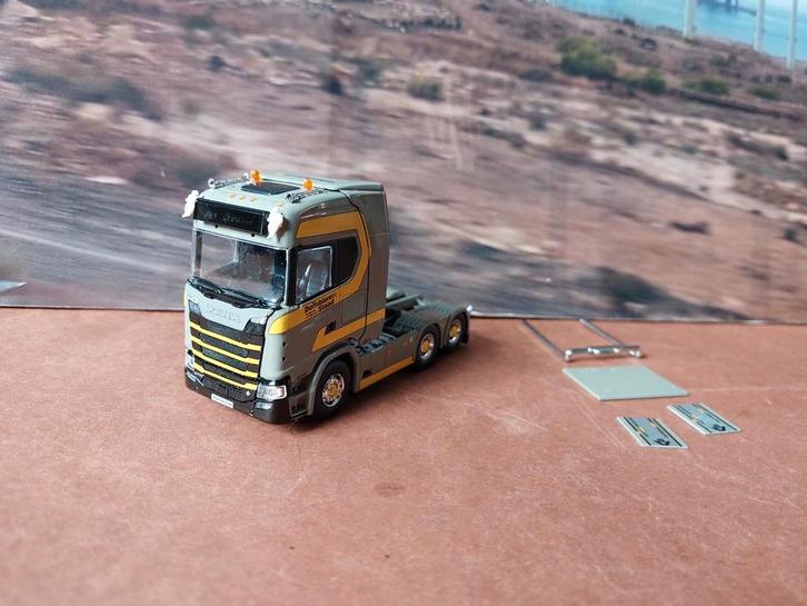 Tekno Scania NG 6x4 Dornbierer Onderdelen., Hobby en Vrije tijd, Modelauto's | 1:50, Zo goed als nieuw, Bus of Vrachtwagen, Tekno