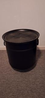 Zwarte Zinken Bijzettafel/Bak - 50cm, Ophalen of Verzenden