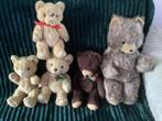 Oude familie beren,wol,zaagsel,draaibare ledematen,open mond, Ophalen of Verzenden, Gebruikt, Stoffen beer, Overige merken