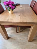 massief eiken eettafel, Huis en Inrichting, Tafels | Eettafels, 200 cm of meer, Zo goed als nieuw, Vijf personen of meer, Rechthoekig