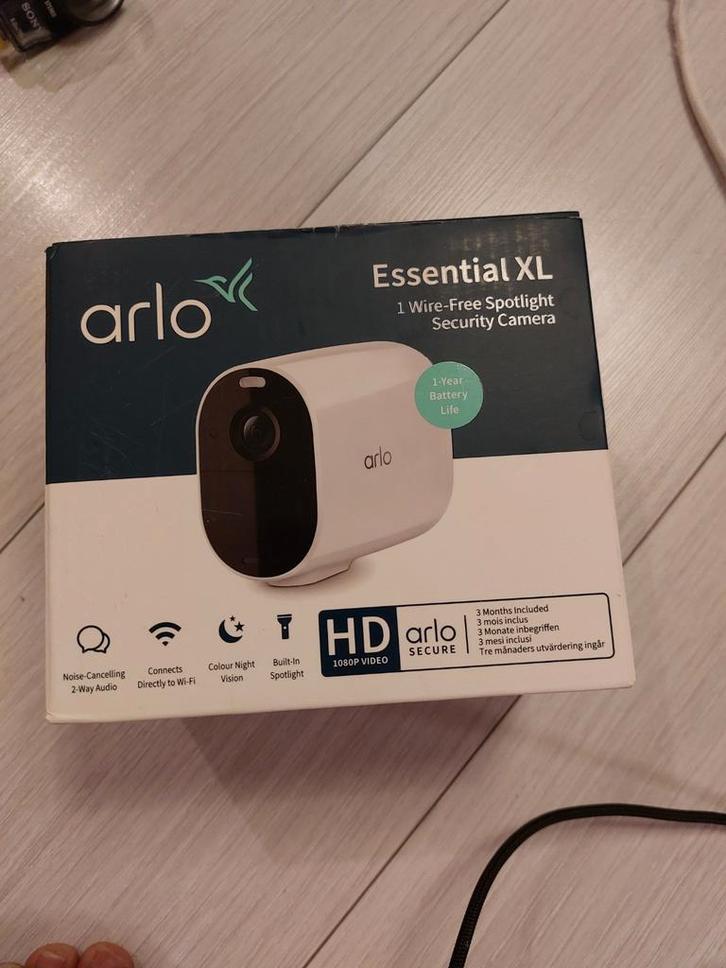 Arlo Essential XL - Draadloze beveiligingscamera, Audio, Tv en Foto, Videobewaking, Nieuw, Buitencamera, Ophalen of Verzenden