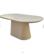 Ovale Eettafel creme fineer 160 x 90, Ophalen, 50 tot 100 cm, Zo goed als nieuw, 150 tot 200 cm