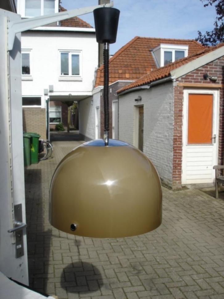 Vintage Harvey Guzzini pendel hanglamp jaren 70, Huis en Inrichting, Lampen | Hanglampen, Gebruikt, Minder dan 50 cm, Kunststof