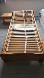 1 persoons ledikant met verstelbare elektrische bedbodem, Huis en Inrichting, Ophalen, Gebruikt, 90 cm, Eenpersoons