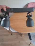 Hektar Plafondrail 2 Spots - Donkergrijs, Huis en Inrichting, Lampen | Spots, Metaal of Aluminium, Ophalen of Verzenden, Zo goed als nieuw
