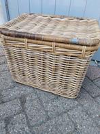 Grote rieten mand fietsmand rotan retro mand speelgoedmand, Huis en Inrichting, Woonaccessoires | Schalen en Manden, Ophalen of Verzenden