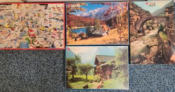 4 Jumbo Legpuzzels - 1000 Stukjes beschikbaar voor biedingen