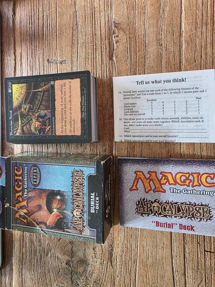 MTG Apocalypse Burial Deck - Magic The Gathering, Hobby en Vrije tijd, Verzamelkaartspellen | Magic the Gathering, Gebruikt, Starterdeck