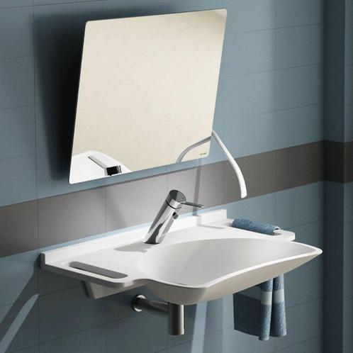 Delabie  510201N  kantelbare badkamerspiegel met hendel, Huis en Inrichting, Woonaccessoires | Spiegels, Nieuw, 75 tot 100 cm