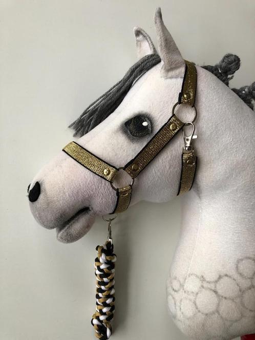 halsterset hobbyhorse / stokpaard goud glitter mix, Hobby en Vrije tijd, Overige Hobby en Vrije tijd, Nieuw, Ophalen of Verzenden