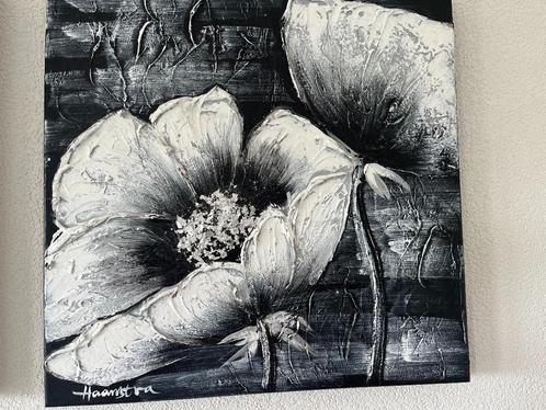 canvas schilderijen bloem, Huis en Inrichting, Woonaccessoires | Schilderijen, Tekeningen en Foto's, Zo goed als nieuw, Schilderij