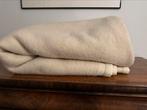 Wollen deken (180x220) woolmark creme wit, Ophalen, Zo goed als nieuw, 100 cm of meer, Deken