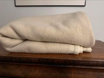 Wollen deken (180x220) woolmark creme wit beschikbaar voor biedingen