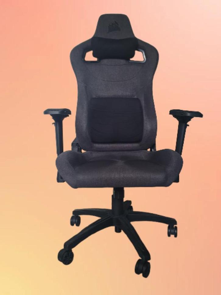 Corsair T3 Rush Donkergrijs, Huis en Inrichting, Bureaustoelen, Zo goed als nieuw, Bureaustoel, Grijs, Ergonomisch, Gaming bureaustoel