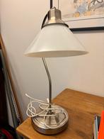 Tafellamp met melkglas & schakelaar, Ophalen, Gebruikt, Glas, Minder dan 100 cm