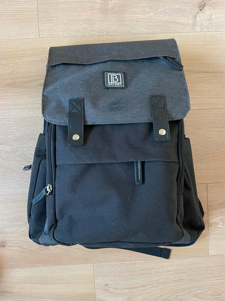Brisby two-tone grijs-zwart Luiertas, Kinderen en Baby's, Luiertassen, Zo goed als nieuw, Rugzak, Ophalen of Verzenden
