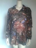 NIEUW! Elegante Bruine Blouse met Bloemen Maat 54 Merk Rio, Ophalen of Verzenden, Nieuw, Maat 46/48 (XL) of groter, Bruin