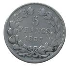 **  1837  -  FRANKRIJK  -  5 Francs - ZILVER  ** 0.900, Verzenden, Frankrijk, Losse munt, Zilver
