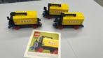 SB2568 Lego trein wagon 136 3 stuks + bouwboekje, Kinderen en Baby's, Speelgoed | Duplo en Lego, Ophalen of Verzenden, Zo goed als nieuw