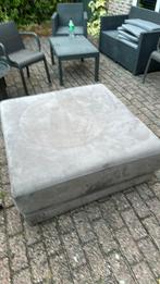 Hele mooie suede poef 100x100, Ophalen of Verzenden, Zo goed als nieuw, Rond